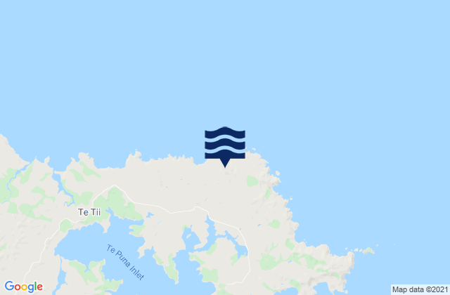 Purerua Peninsula, New Zealandの潮見表地図