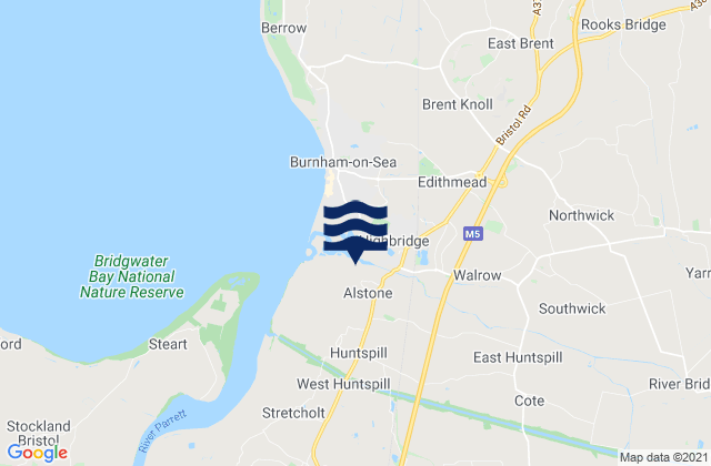 Puriton, United Kingdomの潮見表地図