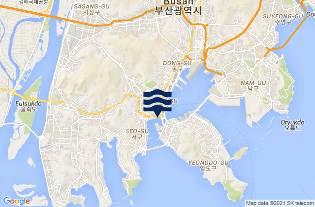 Pusan, South Koreaの潮見表地図