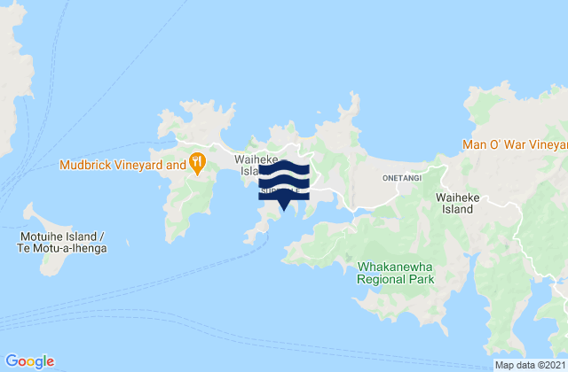Putiki Bay, New Zealandの潮見表地図