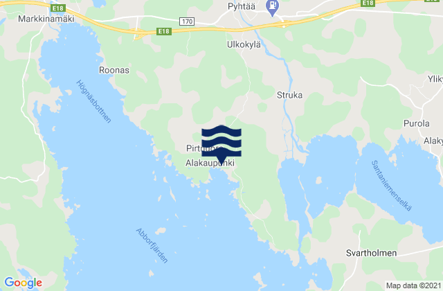 Pyhtää, Finlandの潮見表地図