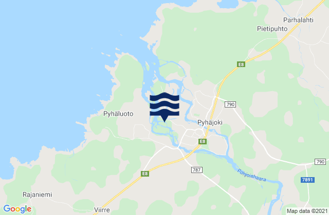 Pyhäjoki, Finlandの潮見表地図