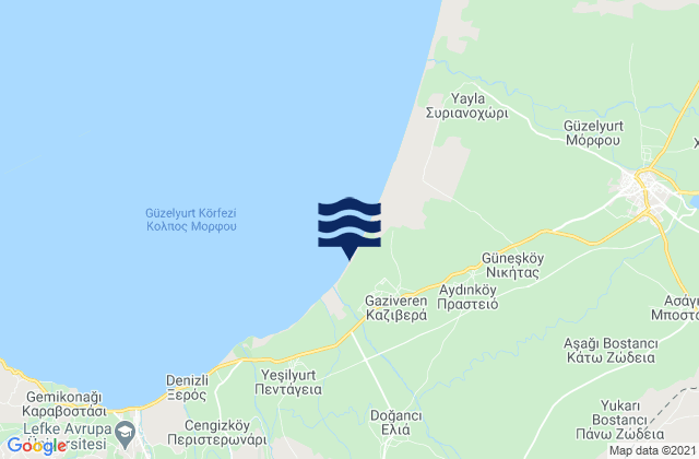 Páno Koutrafás, Cyprusの潮見表地図