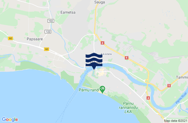Pärnu, Estoniaの潮見表地図