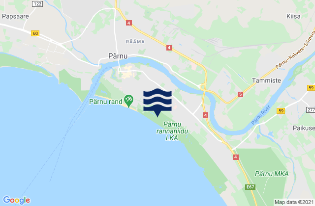 Pärnu linn, Estoniaの潮見表地図