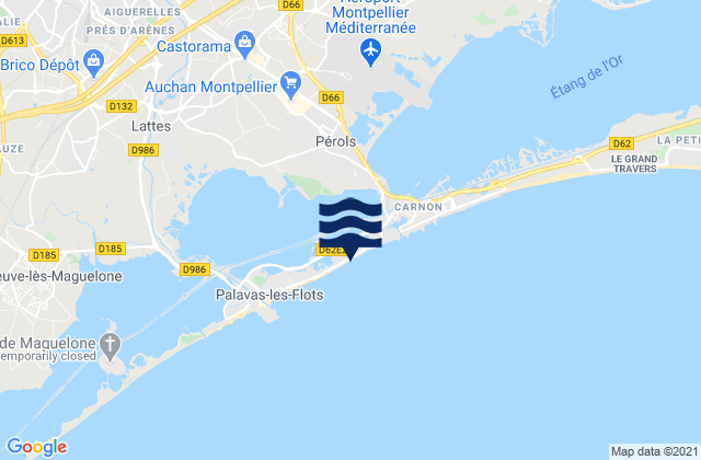 Pérols, Franceの潮見表地図