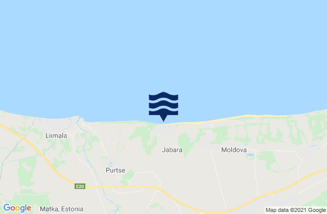 Püssi, Estoniaの潮見表地図