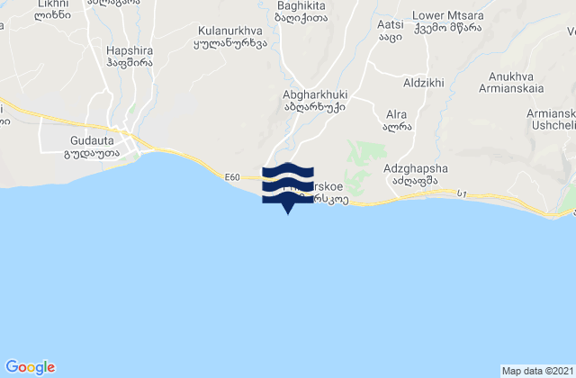 P’rimorsk’oe, Georgiaの潮見表地図