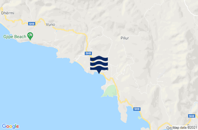 Qarku i Vlorës, Albaniaの潮見表地図