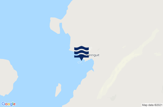 Qasigiannguit, Greenlandの潮見表地図