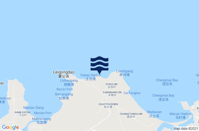 Qiaotou, Chinaの潮見表地図