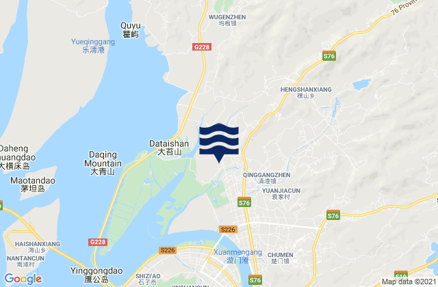 Qinggang, Chinaの潮見表地図