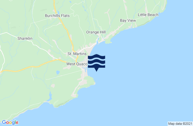Quaco Bay, Canadaの潮見表地図