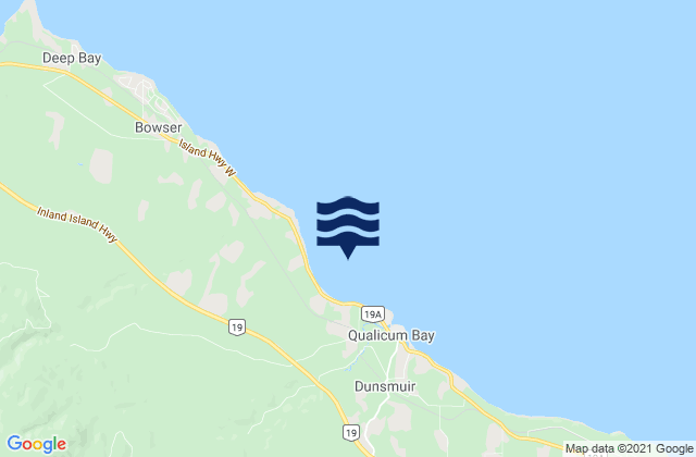 Qualicum Bay, Canadaの潮見表地図