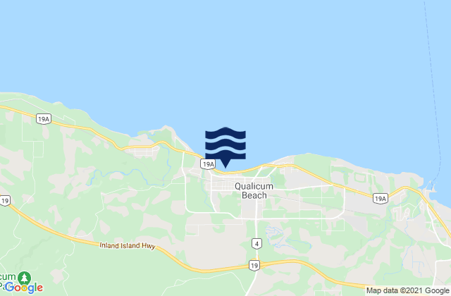 Qualicum Beach, Canadaの潮見表地図