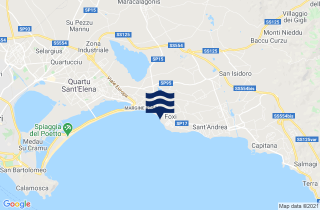 Quartu Sant'Elena, Italyの潮見表地図