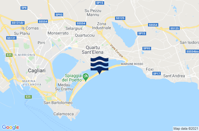 Quartucciu, Italyの潮見表地図