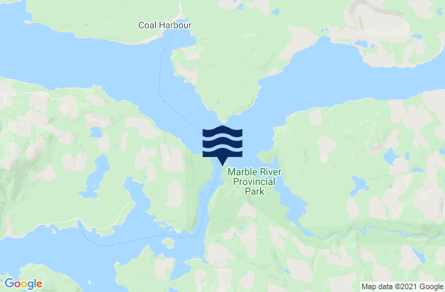 Quatsino Narrows, Canadaの潮見表地図