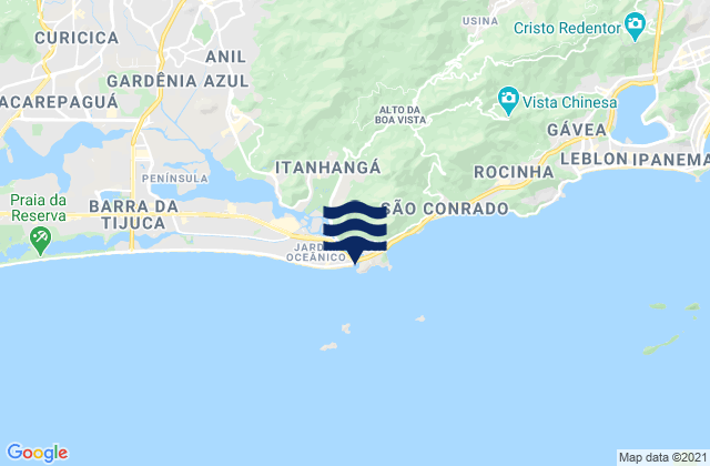 Quebra Mar, Brazilの潮見表地図