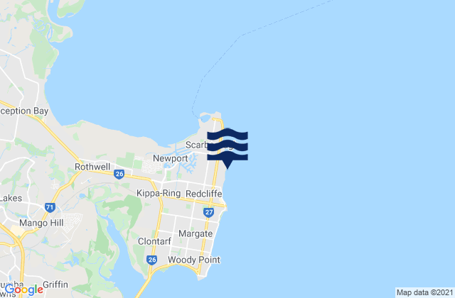 Queens Beach, Australiaの潮見表地図