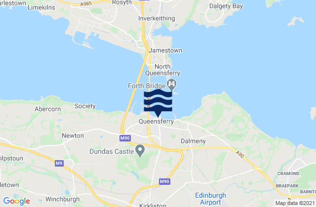 Queensferry, United Kingdomの潮見表地図