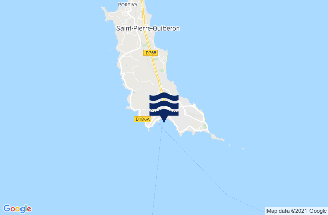 Quiberon, Franceの潮見表地図