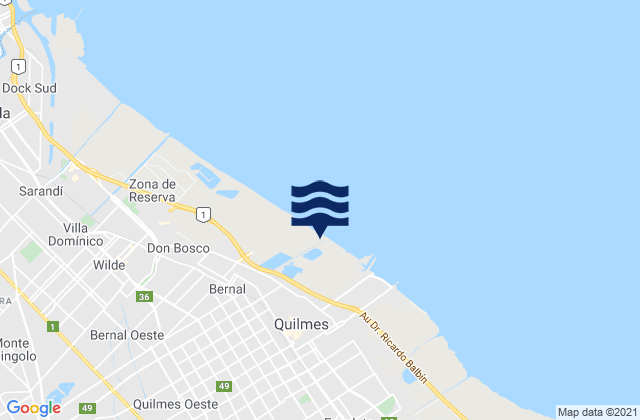 Quilmes, Argentinaの潮見表地図