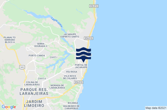 Quilombo Reef, Brazilの潮見表地図