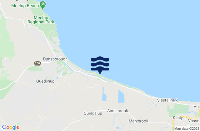 Quindalup, Australiaの潮見表地図