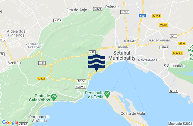Quinta do Anjo, Portugalの潮見表地図