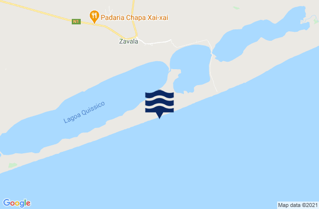Quissico, Mozambiqueの潮見表地図