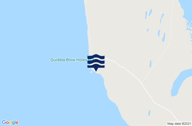 Quobba Lighthouse, Australiaの潮見表地図