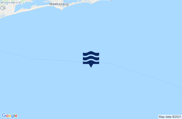 Quonochontaug Beach 3.8 miles S of, United Statesの潮見表地図