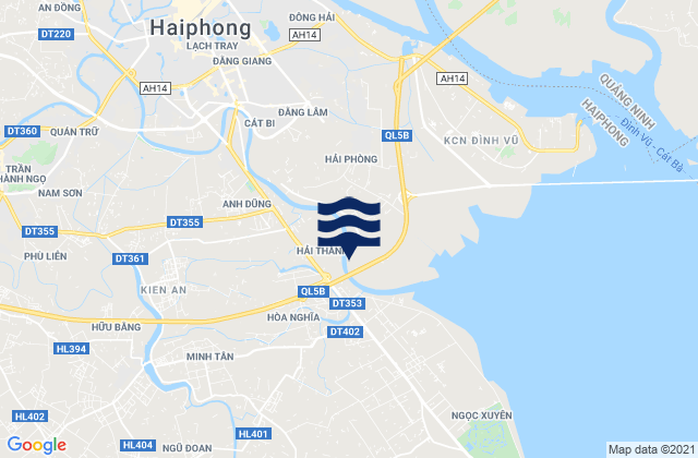 Quận Dương Kinh, Vietnamの潮見表地図