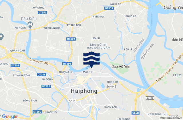 Quận Ngô Quyền, Vietnamの潮見表地図