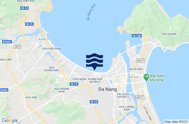 Quận Thanh Khê, Vietnamの潮見表地図