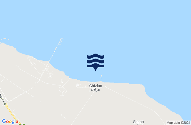 Ra's al Qulay'ah, Saudi Arabiaの潮見表地図
