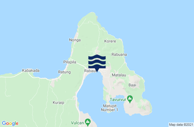Rabaul, Papua New Guineaの潮見表地図