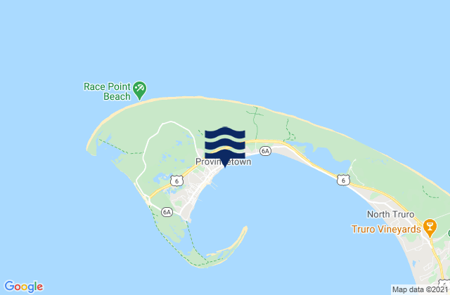 Race Point Cape Cod National Seashore Provincetown, United Statesの潮見表地図