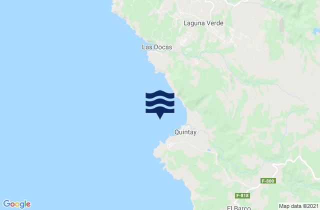 Rada Quintay, Chileの潮見表地図