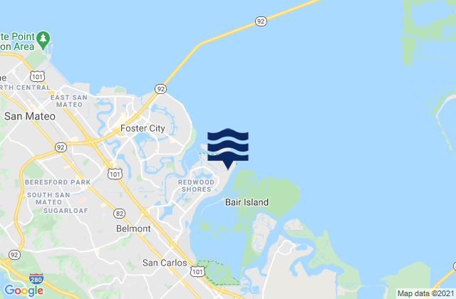 Radio Beach, United Statesの潮見表地図