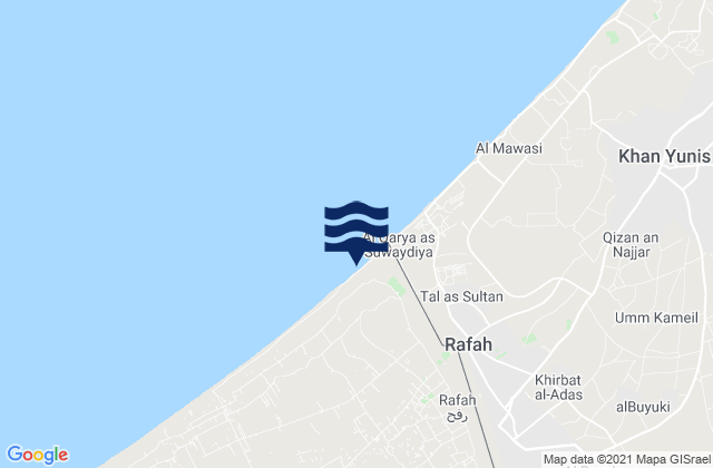 Rafaḩ, Egyptの潮見表地図
