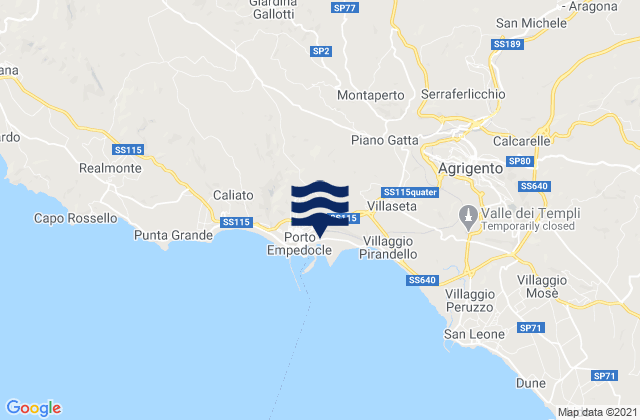 Raffadali, Italyの潮見表地図