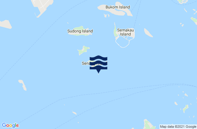 Raffles Lighthouse, Singaporeの潮見表地図