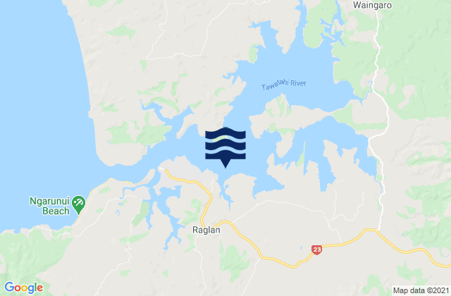 Raglan Harbour, New Zealandの潮見表地図