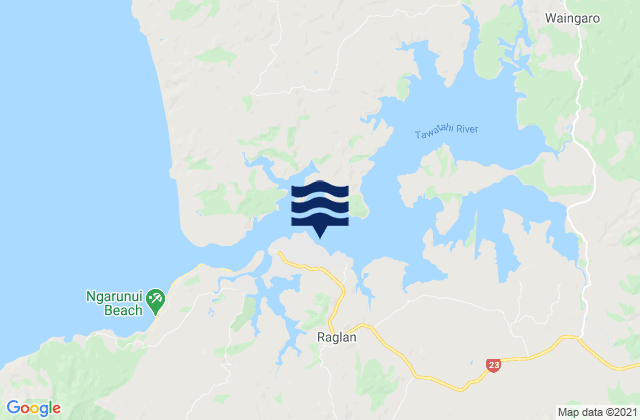 Raglan, New Zealandの潮見表地図