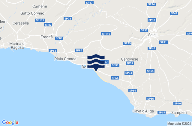 Ragusa, Italyの潮見表地図