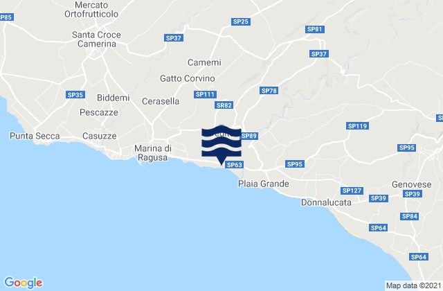 Ragusa, Italyの潮見表地図