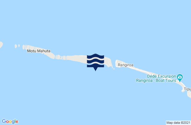 Rahiroa (Rangiroa) Island, French Polynesiaの潮見表地図