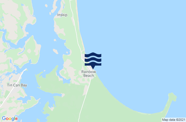 Rainbow Beach, Australiaの潮見表地図